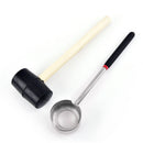 2Pcs/Set Stainless Steel Coconut Shell Opener Puncher Rubber Hammer Kitchen tool