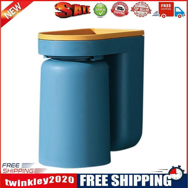 Toothbrush Holder Wall Mounted Adhesive Toothpaste Stand for Shower (Blue)