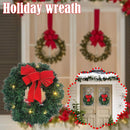 Merry Christmas Xmas Bow Wreath w/ Light String for Home Door Decor Requisiten.