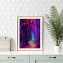 5D Full Drill Art Rhinestone Picture DIY Purple Forest Mosaic Diamond Painting
