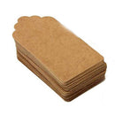 100X Brown Kraft Paper Tags Lace Scallop Head Label Luggage Wedding Note hot.