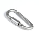 1pc Camping Climbing Carabiner 8cm D-shaped with Nut Hanging Buckle (Grey) Newly