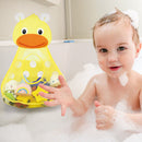 Kids Toys Storage Bag Cartoon Bathroom Suction Cup Hanging Bags (Duck)