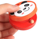 Cartoon Wooden Castanet Clapper Handle Kids Musical Instrument Toys (Round)
