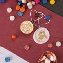 Exquisite Brass Round Fire Lacquer Seal Head Without Handle Wax Seal Tool Gift