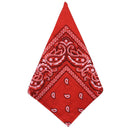 Print Bandana Hair Bands Women Unisex Square Scarf Turban Headband (Red) Newly