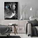 Frameless Oil Paint By Numbers Cat DIY Canvas Picture Craft Kit for Home Newly