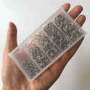 200pcs Stainless Steel Fishing Split Rings Lure Solid Ring Loop Connectors Newly