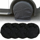 4pcs 32inch Wheel Tire Covers for RV Truck Car Camper Trailer (Black)