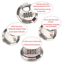 4 Digit Combination Discus Lock Keyless Stainless Steel Disc Padlock 70mm Newly