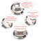 4 Digit Combination Discus Lock Keyless Stainless Steel Disc Padlock 70mm Newly