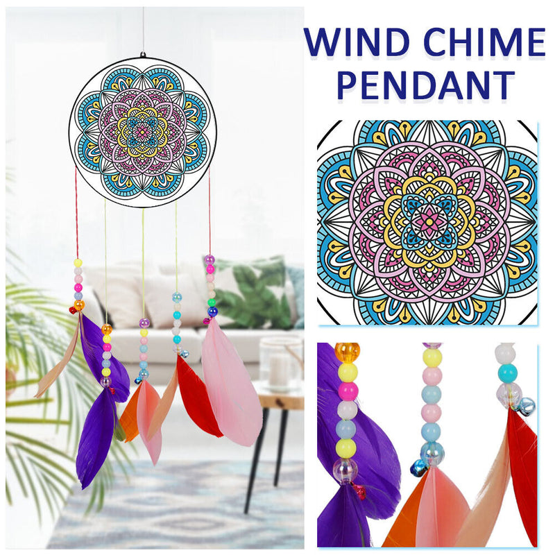 Rhinestone Picture Wind Chime Dream Catcher DIY Craft Hanging Pendant Mosaic