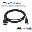 1.5m HDMI Male to VGA Male Cable for Computer Monitor Projector TV Game Console
