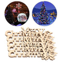 Hanging Ornaments Xmas Decoration Wooden Slice Wood Pieces Merry Christmas