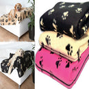 Fashion Puppy Dogs Warm Fleece rug Pet Blanket Paw Print Car Mat