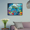 DIY Oil Painting By Numbers Kits Sea Turtle Hand Painted Canvas Drawing Picture