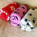 Fashion Soft Dogs Puppy Pet Blanket Car Mat Paw Print rug