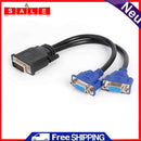 Dual Link DVI-I 24 and 5 Pin Male to 2 VGA Female Splitter Cable for Projector