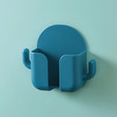 Wall Mounted Organizer Storage Box Hooks Phone Remote Control (Dark Blue) Newly