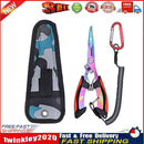 Fishing Plier Line Lure Cutter Hook Remover Fishing Scissor (Red Black) Newly