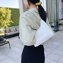 Women Patent PU Leather Hobos Underarm Bag Fashion Solid Color Small Handbags