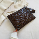 Retro PU Patent Leather Party Clutch Purse Pure Color Zipper Travel Wallets