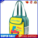 Cartoon Oxford Food Insulation Bag Multi-layer Zipper Bag (Green)