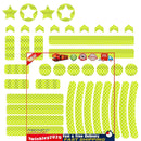 Reflective Stickers 42pcs Waterproof Reflector Decals (Fluorescent Yellow) Newly