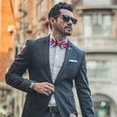 Printed Bow Tie Flexible Polyester Necktie Fashion Casual Tie with National Sign