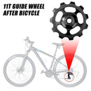 11T MTB Rear Derailleur Jockey Wheel Ceramic Bearing Guide Roller (Black) Newly