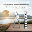 Camping Anti-Scald Pot Pan Gripper Outdoor BBQ Picnic Handle Holder Clip Newly