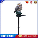Solar LED Lawn Lights Owl Outdoor Landscape Statue Night Lamp (Dark Brown)
