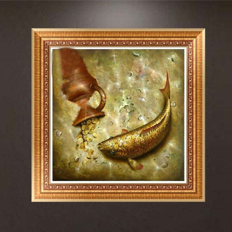 DIY 5D Diamond Embroidery Painting Fish Cross Stitch Craft Home Decor Kit
