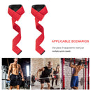 2pcs Gym Lifting Straps Anti-slip Wraps for Powerlifting Training (Red) Newly
