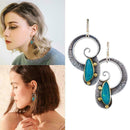 Elegant Metal Drop Dangle Earrings Turquoise Earrings Top Pendant T3K1 O7K4