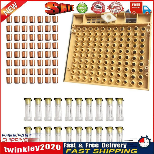 120pcs Bee Cell Cups Queen Rearing System Beekeeping Tool Cultivating Box Newly