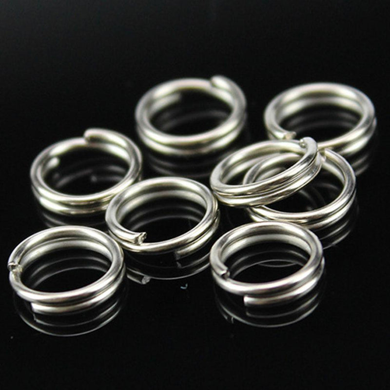 250pcs 5-Size High-carbon Steel Fishing Split Rings Double Loop Connectors