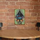 Weatherproof Retro Chic Motorcycle Sign Iron Painting Wall Drawing (9) Newly