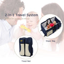 Waterproof Baby Crib Changing Diaper Foldable Mummy Shoulder Bag (Dark Blue