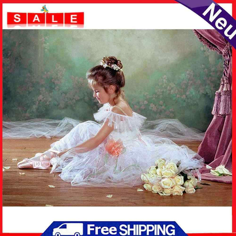 Full Round Drill Diamond Painting 5D DIY Ballet Girl Rhinestone Mosaic Picture