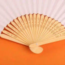 White Hand Held Fan Folding Bamboo Paper Wooden Wedding Deco Events r. I2G5