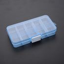 10 Grids Plastic Storage Box Jewel Bead Case Jewelry Pill Compartments Orga