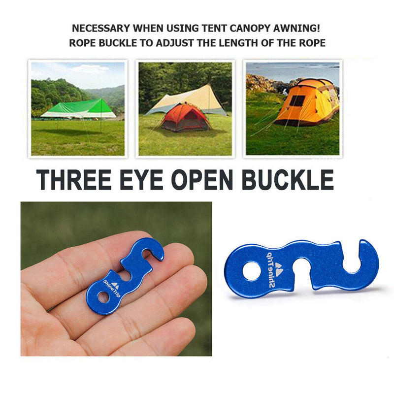 ShineTrip 10pcs Camping Tent Cord Wind Rope Buckle Aluminum Tensioners Fasten