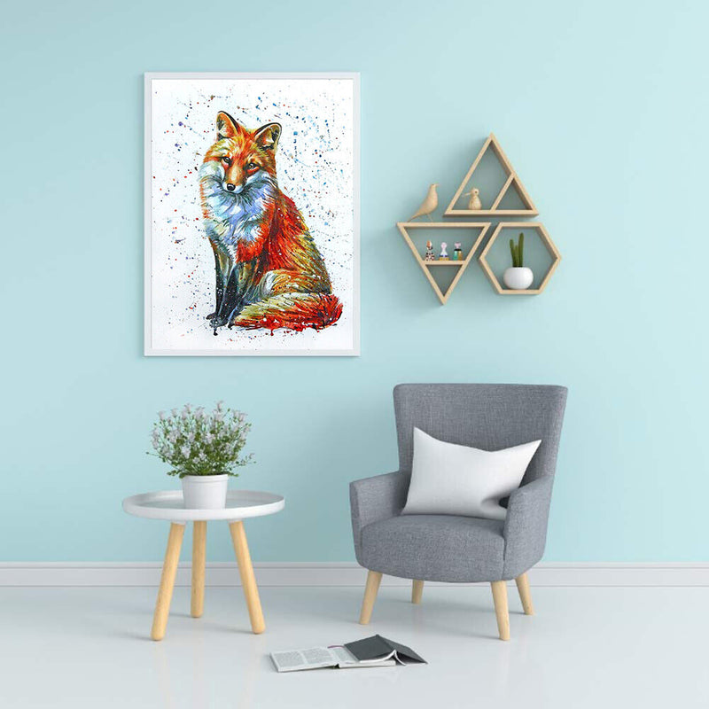 DIY 5D Diamond Painting Full Round Mosaic Fox Handmade Picture Art Home Decor