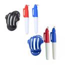 Ball Triple Track 3  Line Marker with 2 Pen Golf Mark Stencil Golf Ball Marker