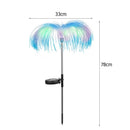 2pcs Solar Fiber Optic Garden Lawn Light Jellyfish Outdoor Path Ground Lamp