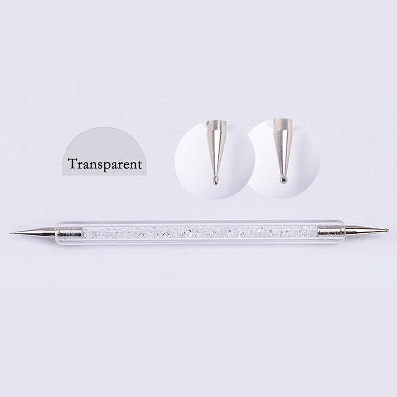5pcs Double Head Diamond Drill Pen Manicure Sequins Picker Nail Art Crystal P