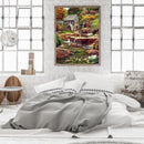 DIY Paint By Number Kit Frameless Forest Riverside Cottage Handpainted Canvas