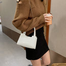 Retro Shoulder Handbag Alligator PU Solid Crossbody Bag for Lady Top-handle Tote