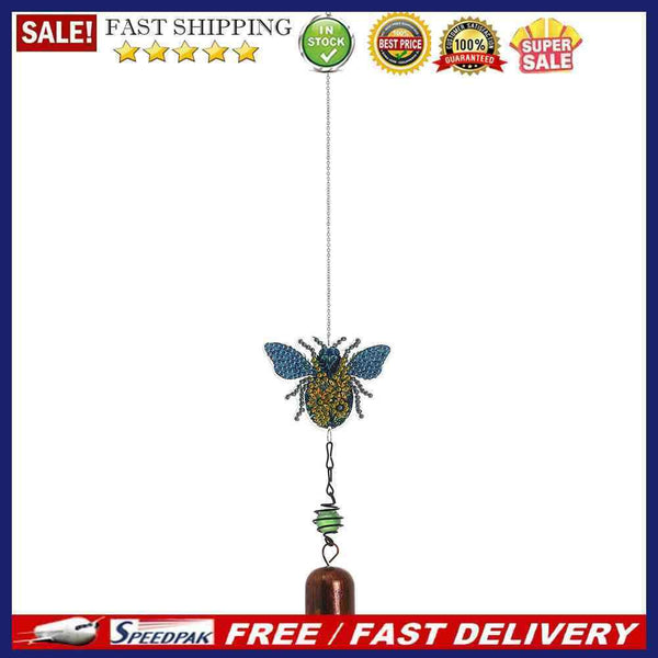 DIY Point Drill Diamond Painting Acrylic Wind Chime Bell Pendant Art Mosaic